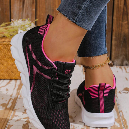 Women's shoes breathable sneakers, casual sneaker lace-up hoes, lightweight shoes - MimiStylez