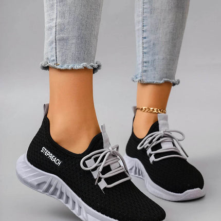 Women's Breathable Mesh Flat Shoes, Women's Shoes, Casual Sneakers Shoes - MimiStylez