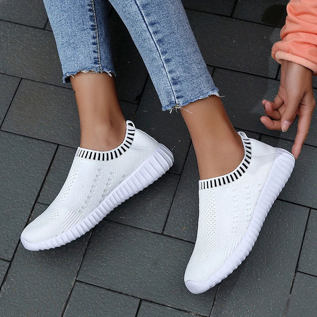 Zapatillas deportivas ultraligeras informales y para correr para mujer, deportivas transpirables y de moda con tejido Fly.
