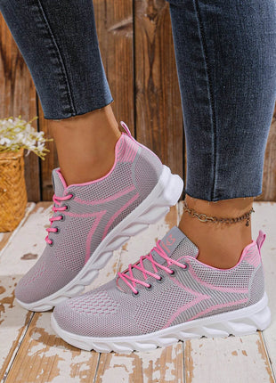 Women's shoes breathable sneakers, casual sneaker lace-up hoes, lightweight shoes - MimiStylez