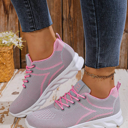 Women's shoes breathable sneakers, casual sneaker lace-up hoes, lightweight shoes - MimiStylez