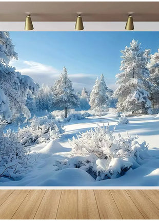 Christmas Winter Wonderland Snow Scene Background