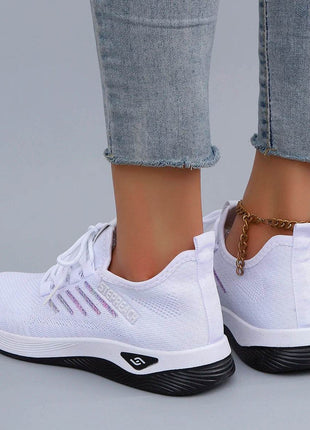 Women's Casual Lace up Comfortable, Breathable, Lightweight and Wear-Resistant Sports Shoes - MimiStylez