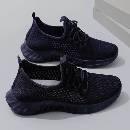 Women's summer breathable mesh flat shoes women's shoes casual sports shoes - MimiStylez