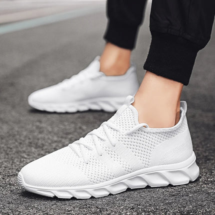 Zapatos casuales de moda para hombre, zapatillas de deporte para hombre, zapatos de marca para hombre, mocasines planos de malla sin cordones, zapatos transpirables de talla grande.