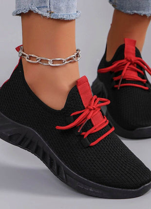 Women's summer breathable mesh flat shoes women's shoes casual sports shoes - MimiStylez