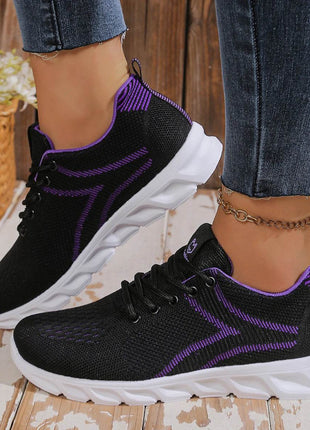 Women's shoes breathable sneakers, casual sneaker lace-up hoes, lightweight shoes - MimiStylez