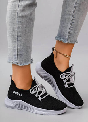 Women's Breathable Mesh Flat Shoes, Women's Shoes, Casual Sneakers Shoes - MimiStylez