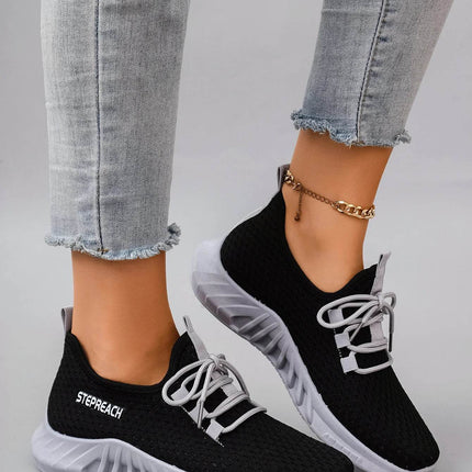 Women's Breathable Mesh Flat Shoes, Women's Shoes, Casual Sneakers Shoes - MimiStylez