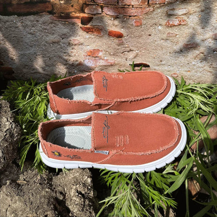 Women's shoes Daisy embroidery, casual sneaker - MimiStylez