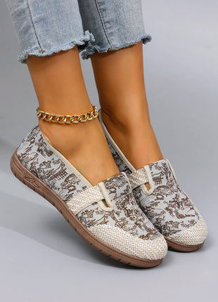 Women's Casual Sports Shoes, Comfortable, Breathable, Lightweight and Wear-Resistant Lazy Shoes, Soft-Soled Flat Shoes