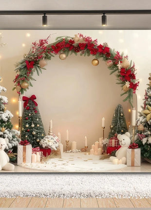 Christmas Backdrop Xmas Tree Fireplace Christmas Background