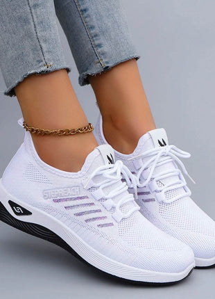 Women's Casual Lace up Comfortable, Breathable, Lightweight and Wear-Resistant Sports Shoes - MimiStylez