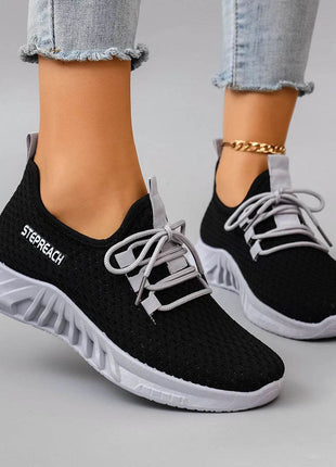 Women's Breathable Mesh Flat Shoes, Women's Shoes, Casual Sneakers Shoes - MimiStylez