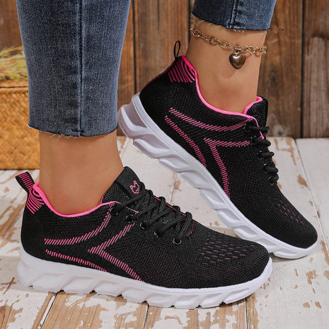 Women's shoes breathable sneakers, casual sneaker lace-up hoes, lightweight shoes - MimiStylez