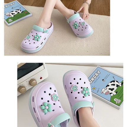 Fashion Sandals Waterproof Slippers Women Shoes Summer Outdoor Slides Soft Sole Clogs