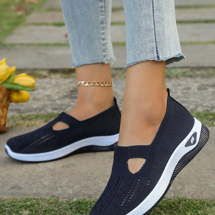 Zapatos de verano para mujer: zapatillas informales, sencillas, para las cuatro estaciones, ligeras, planas y lisas.