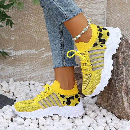 Women's Shoes [Leopard print sneakers] lightweight and breathable women's casual sneakers - MimiStylez