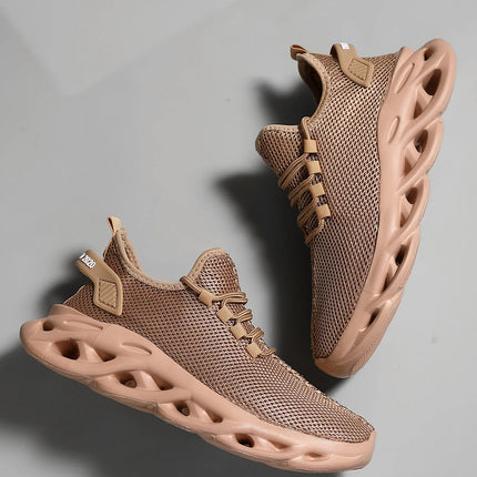 Zapatillas deportivas negras para correr para hombre, informales, marrones, para exteriores, de malla transpirable, ligeras y con absorción de impactos para mujer