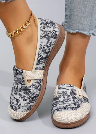 Women's Casual Sports Shoes, Comfortable, Breathable, Lightweight and Wear-Resistant Lazy Shoes, Soft-Soled Flat Shoes