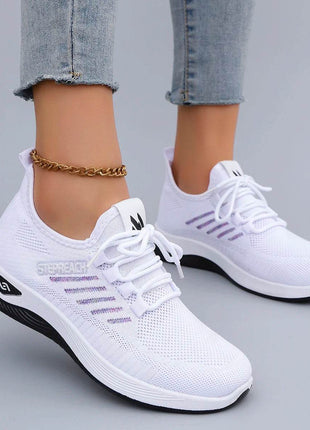 Women's Casual Lace up Comfortable, Breathable, Lightweight and Wear-Resistant Sports Shoes - MimiStylez