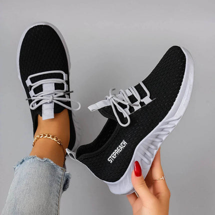 Women's Breathable Mesh Flat Shoes, Women's Shoes, Casual Sneakers Shoes - MimiStylez
