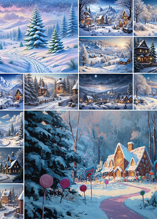 Christmas Trees Custom Backdrop For Decoration Wallpaper