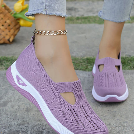 Zapatos de verano para mujer: zapatillas informales, sencillas, para las cuatro estaciones, ligeras, planas y lisas.