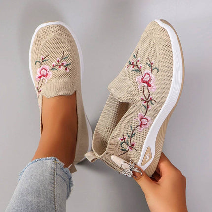 Spring and Autumn New Women's Sports Shoes Fashionable Breathable Lightweight Non-Slip Wear-Resistant Casual Sports Shoes Flat Shoes Loafers - MimiStylez