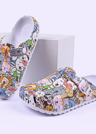 Stylish Flat Sandals Soft Insoles Adjustable Strap Easy-On Comfortable Clog Shoes For Women