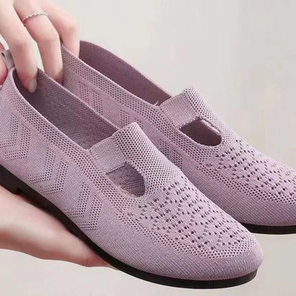 Zapatos sin cordones ligeros y transpirables para mujer