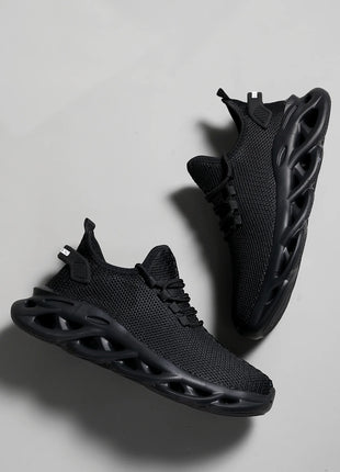 Men Sports Running Black Jogging Shoes Casual Sneakers Brown Outdoor Breathable Mesh Women Light Shock-absorption