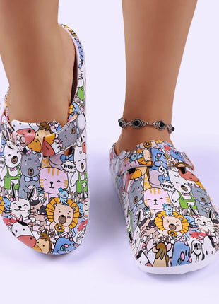 Stylish Flat Sandals Soft Insoles Adjustable Strap Easy-On Comfortable Clog Shoes For Women