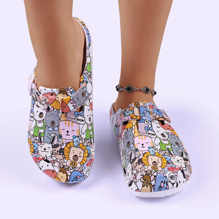 Sandalias planas elegantes con plantillas suaves y correa ajustable, fáciles de poner y cómodas, para mujer.