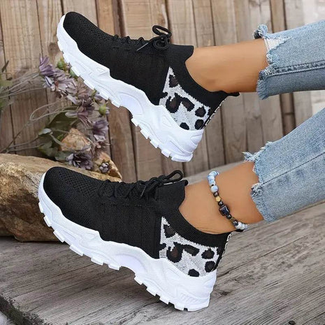 Women's Shoes [Leopard print sneakers] lightweight and breathable women's casual sneakers - MimiStylez