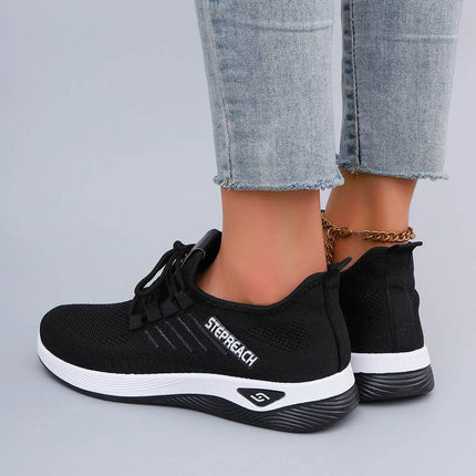 Women's Casual Lace up Comfortable, Breathable, Lightweight and Wear-Resistant Sports Shoes - MimiStylez