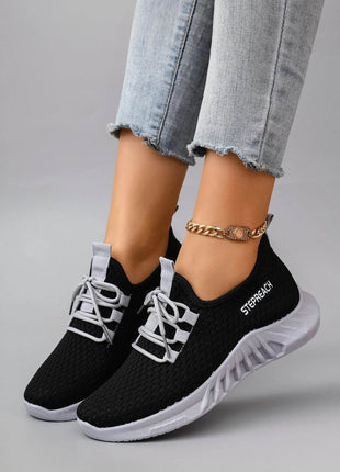 Women's Breathable Mesh Flat Shoes, Women's Shoes, Casual Sneakers Shoes - MimiStylez