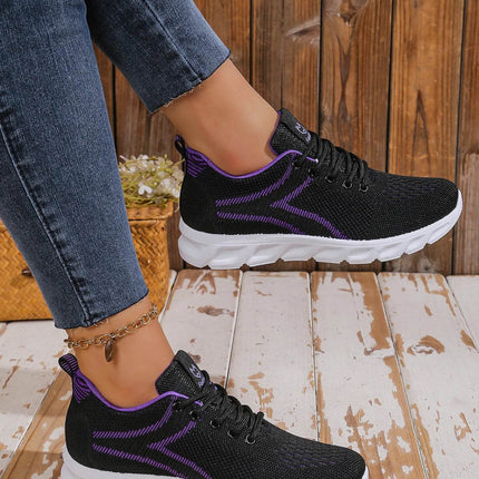 Women's shoes breathable sneakers, casual sneaker lace-up hoes, lightweight shoes - MimiStylez