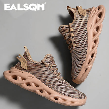 Zapatillas deportivas negras para correr para hombre, informales, marrones, para exteriores, de malla transpirable, ligeras y con absorción de impactos para mujer