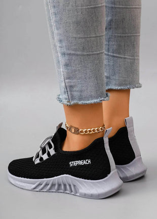 Women's Breathable Mesh Flat Shoes, Women's Shoes, Casual Sneakers Shoes - MimiStylez