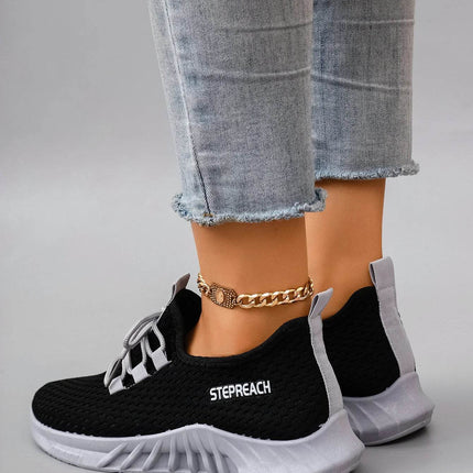 Women's Breathable Mesh Flat Shoes, Women's Shoes, Casual Sneakers Shoes - MimiStylez