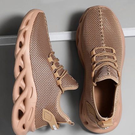 Zapatillas deportivas negras para correr para hombre, informales, marrones, para exteriores, de malla transpirable, ligeras y con absorción de impactos para mujer