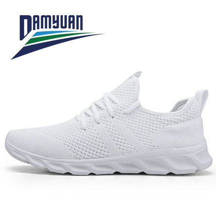 Zapatos casuales de moda para hombre, zapatillas de deporte para hombre, zapatos de marca para hombre, mocasines planos de malla sin cordones, zapatos transpirables de talla grande.