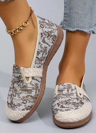 Women's Casual Sports Shoes, Comfortable, Breathable, Lightweight and Wear-Resistant Lazy Shoes, Soft-Soled Flat Shoes