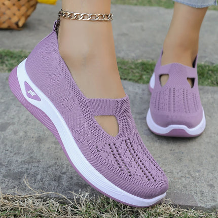 Zapatos de verano para mujer: zapatillas informales, sencillas, para las cuatro estaciones, ligeras, planas y lisas.
