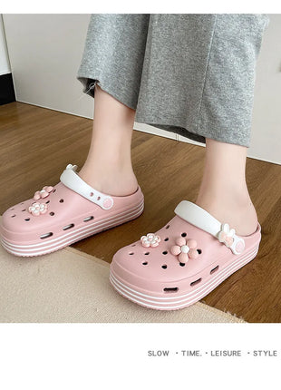 Fashion Sandals Waterproof Slippers Women Shoes Summer Outdoor Slides Soft Sole Clogs