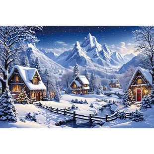 Christmas Trees Custom Backdrop Gift Cabins Yards Backgrounds For Decoration