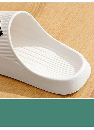 Cute Cartoon Kitten Women's Summer Slippers Indoor Bathroom Cloudy Soft Sole Non-slip Leisure Comfort Couple Home Shoes - MimiStylez