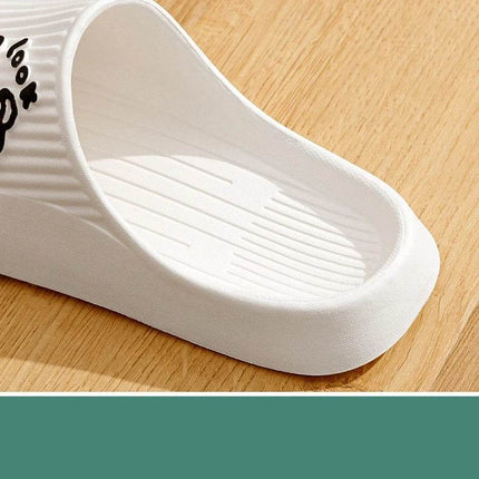 Cute Cartoon Kitten Women's Summer Slippers Indoor Bathroom Cloudy Soft Sole Non-slip Leisure Comfort Couple Home Shoes - MimiStylez