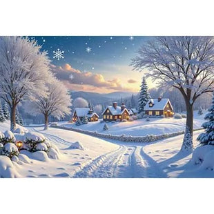 Christmas Trees Custom Backdrop Gift Cabins Yards Backgrounds For Decoration